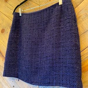 Willi Smith Navy Tweed Sparkle Mini Skirt 4